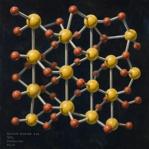 Sulfur Dioxide Ice molecular view