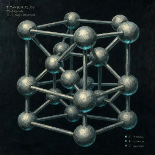 Titanium Alloy molecular view