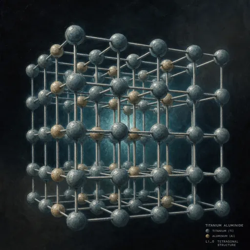 Titanium Aluminide molecular view
