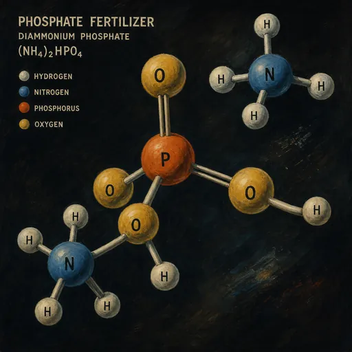 Phosphate Fertilizer molecular view